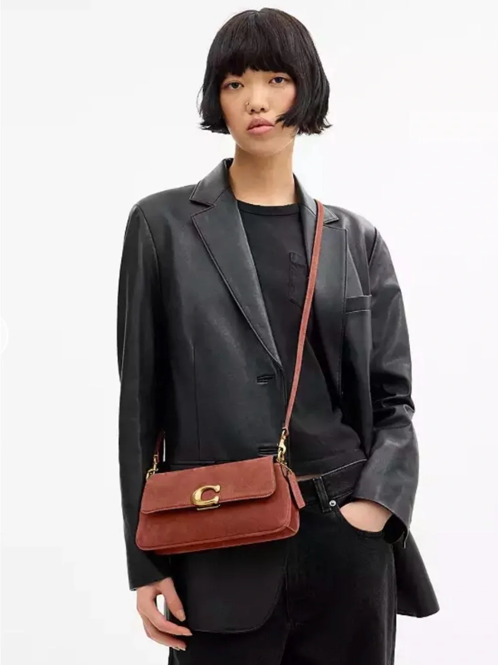 Authentic Coach Jet Shoulder Bag COLOR: BRASS/CLAY